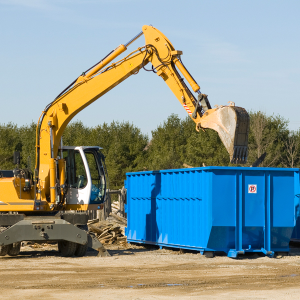 are there any restrictions on where a residential dumpster can be placed in Friendship New York